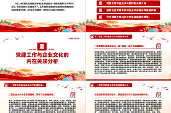 2025精美大气党建与企业文化融合双向促进高质量发展PPT党建风企业党课免费下载