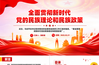 2025党的民族政策党课PPT免费下载