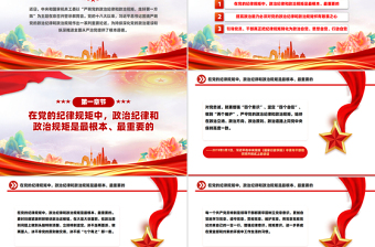 2025红色党政风严明党的政治纪律和政治规矩全面从严治党PPT党课课件免费下载