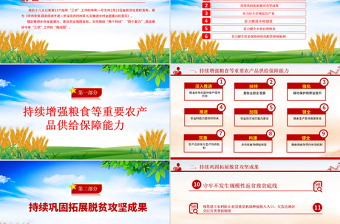 2025免费中央一号文件要点速览PPT绿色精美三农工作这么干党课课件免费下载