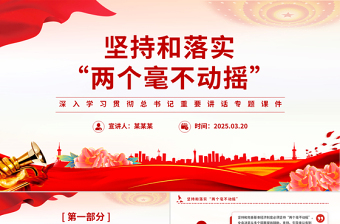 2025免费坚持和落实“两个毫不动摇”PPT党政风总书记重要讲话党课免费下载