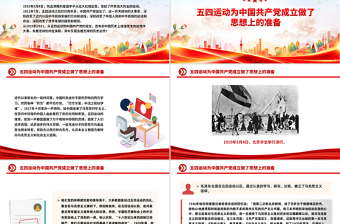 2025免费五四运动与中国共产党的诞生PPT五四运动106周年党课免费下载