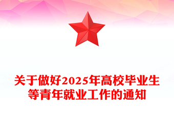 关于做好2025年高校毕业生等青年就业工作的通知讲稿免费下载