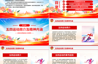 2025免费弘扬五四精神挥洒热血青春PPT纪念中国共青团106周年专题团课课件免费下载