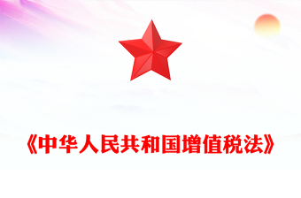 2025优秀简洁精美《中华人民共和国增值税法》讲稿免费下载