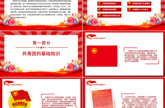 2025免费精美风2025五四青年节共青团的光辉历史基础知识历史事件团史学习PPT课件免费下载