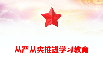 2025全新从严从实推进学习教育讲稿免费下载