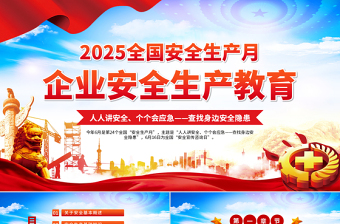 2025安全生产月企业安全生产培训教育PPT课件模板免费下载