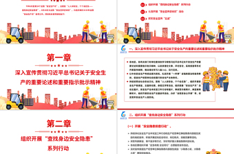 2025大气时尚卡通精美6月全国安全生产月PPT人人讲安全个个会应急查找身边安全隐患课件免费下载