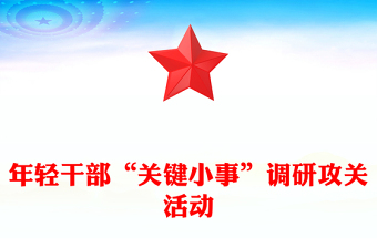 2025优秀年轻干部“关键小事”调研攻关活动讲稿免费下载