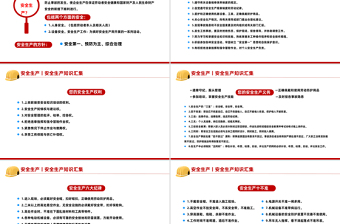 免费全国安全生产月PPT大气创意2025安全生产知识汇集课件免费下载