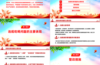 2025免费关于违规吃喝问题的整改措施PPT全面从严治党党课免费下载