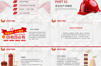 2025简洁大气安全生产月PPT人人讲安全个个会应急查找身边安全隐患宣传课件免费下载