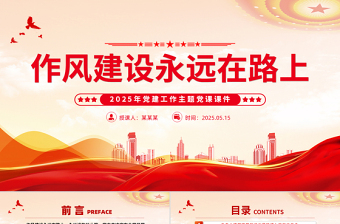 2025免费作风建设永远在路上PPT2025年党建工作主题微党课免费下载