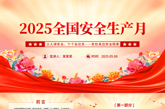 2025简洁大气全国安全生产月人人讲安全个个会应急查找身边安全隐患课件免费下载