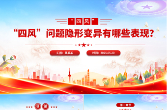 2025免费“四风”问题隐形变异有哪些表现廉政党课PPT课件免费下载
