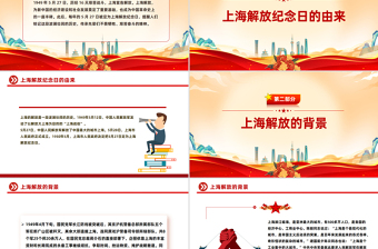 2025简洁大气5.27上海解放纪念日PPT课件免费下载
