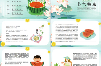 2025精美时尚清新夏至节气PPT中国传统24节气免费下载