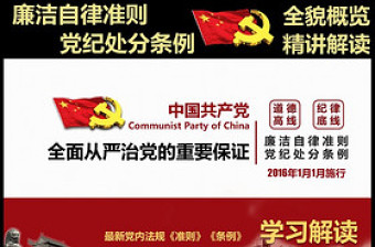 2025红色光效党纪处分条例廉洁自律准则学习解读PPT免费下载